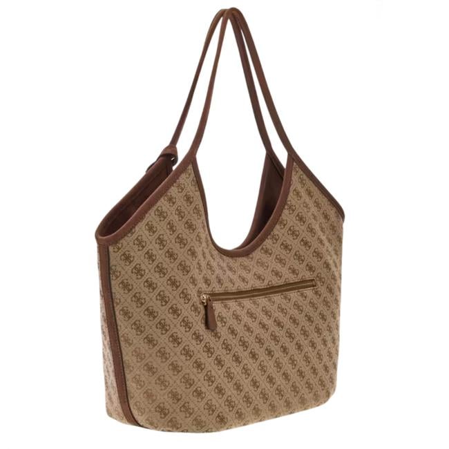 Guess Samantha tote bag Latte Logo Brown - HWJG2313230 LGW - 2