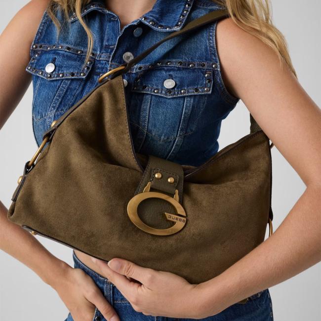 Guess Borsa a spalla Camden Olive - 2