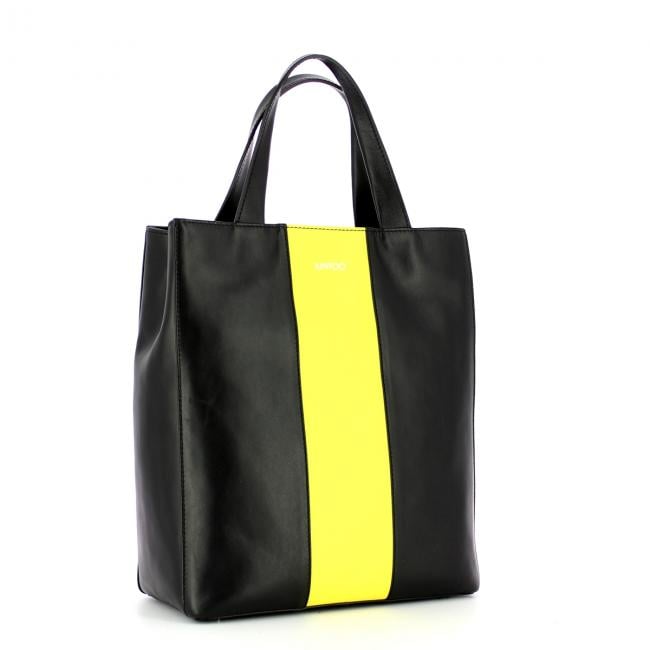 Iuntoo Borsa a mano Verticale Gioia Fascia Nero-Giallo - 