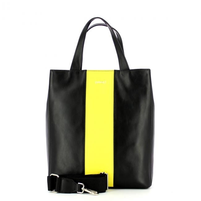 Iuntoo Borsa a mano Verticale Gioia Fascia Nero-Giallo - 
