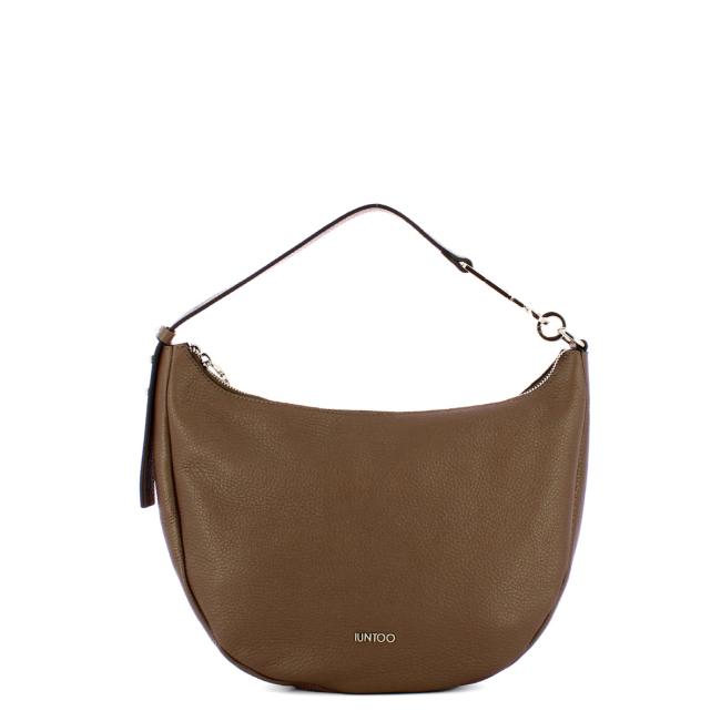 Iuntoo New Hobo Bag Piccola in pelle Armonia Fango - 1
