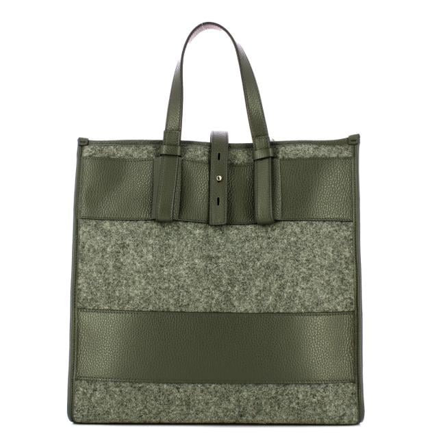 Iuntoo Shopper Grande Caldo Essenziale Grigio Lana Cotta Grigio - 3