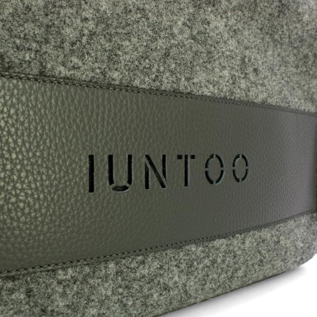 Iuntoo Shopper Grande Caldo Essenziale Grigio Lana Cotta Grigio - 5