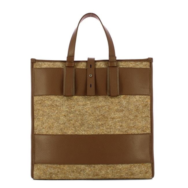 Iuntoo Shopper Grande Caldo Essenziale Fango Lana Cotta Fango - 3