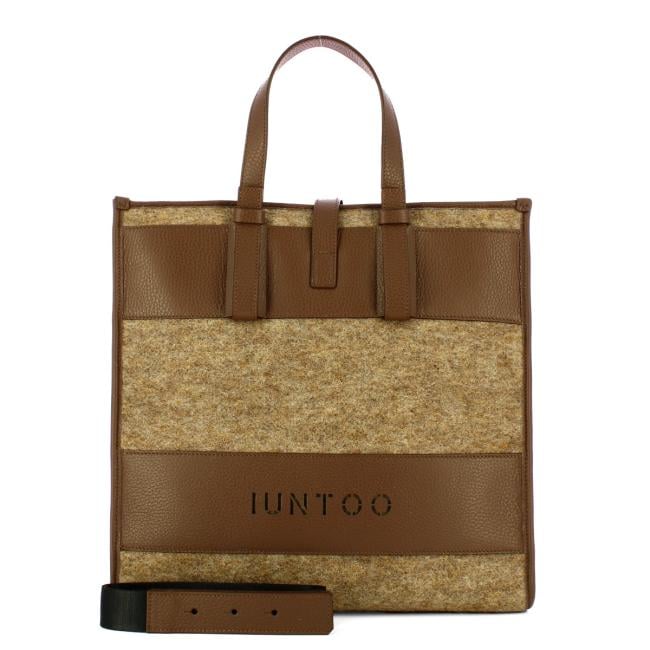 Iuntoo Shopper Grande Caldo Essenziale Fango Lana Cotta Fango - 4