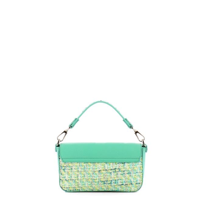 Iuntoo Mini Borsa a mano Essenziale Tweed Azzurro - 3