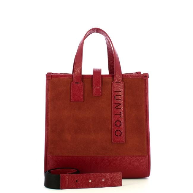 Iuntoo New Tote Piccola Bordeaux + Camoscio Bordeaux - 4