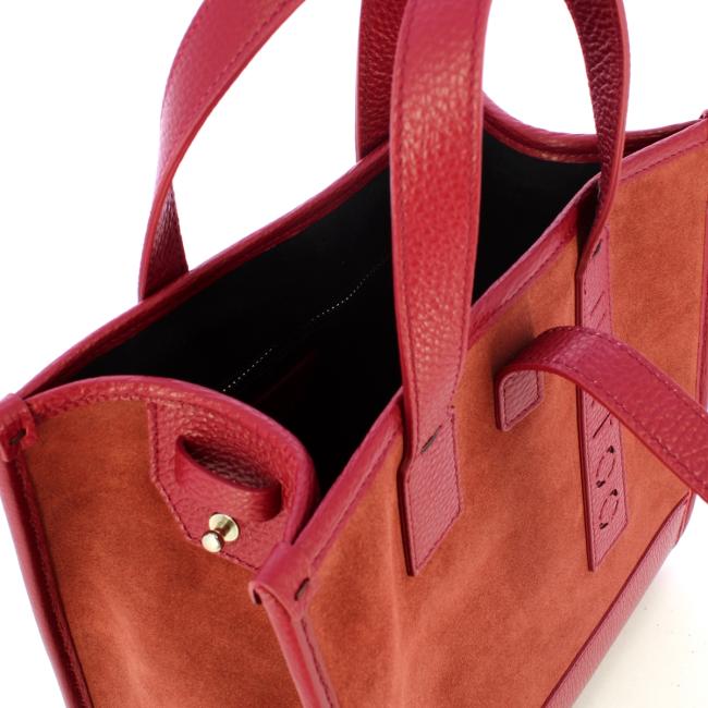 Iuntoo New Tote Piccola Bordeaux + Camoscio Bordeaux - 5