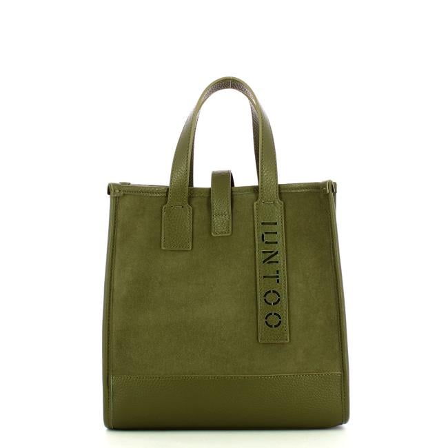 Iuntoo New Tote Piccola Verde + Camoscio Verde - 1