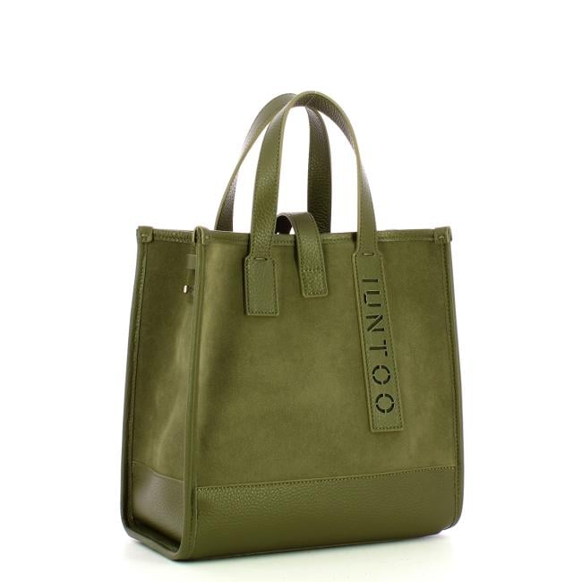 Iuntoo New Tote Piccola Verde + Camoscio Verde - 2