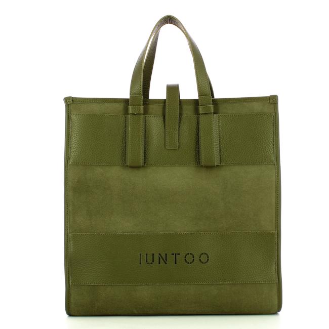 Iuntoo New Tote Grande Verde + Camoscio Verde - 1