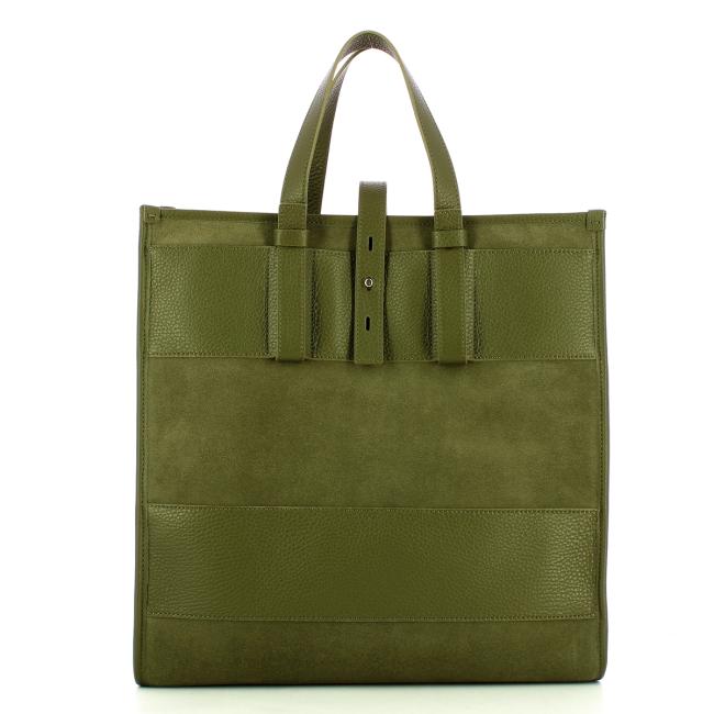 Iuntoo New Tote Grande Verde + Camoscio Verde - 3