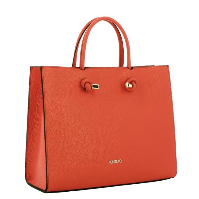 Iuntoo Borsa a mano Grande Nodo Armonia Arancio - 2