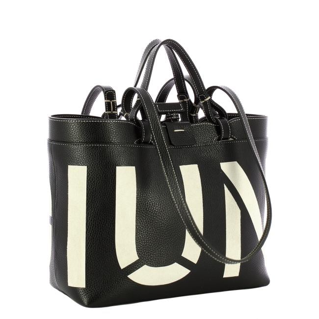Iuntoo Shopping Sibilla Piccola Logo Nero+Panna - 2