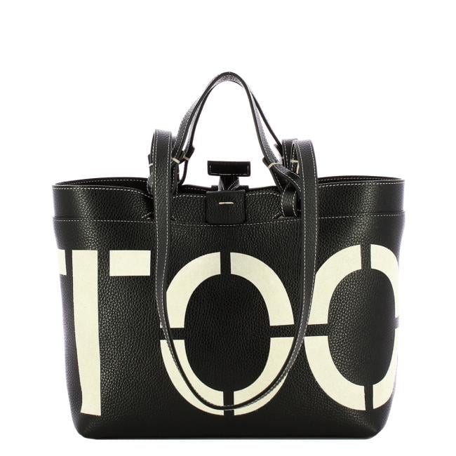 Iuntoo Shopping Sibilla Piccola Logo Nero+Panna - 3