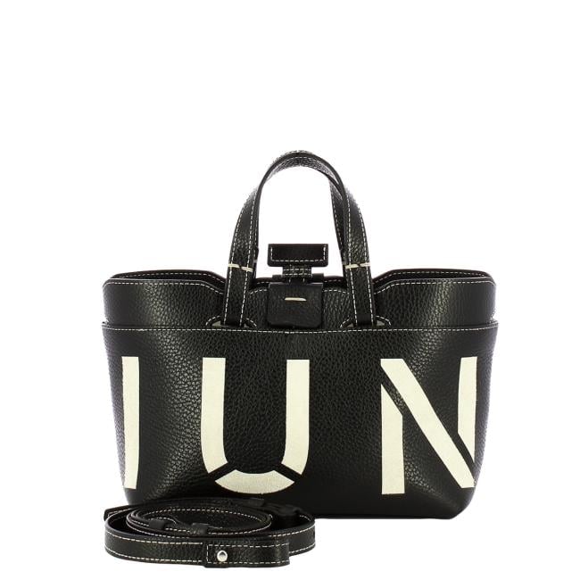Iuntoo Shopping Sibilla Mini Logo Nero+Panna - 4