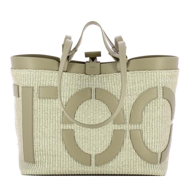 Iuntoo Shopping Sibilla Media Logo Raffia Cappuccino+Cappuccino - 3
