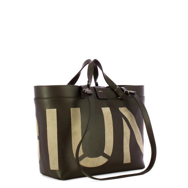 Iuntoo Shopping Sibilla Piccola Intarsio Cioccolato Taupe - 2
