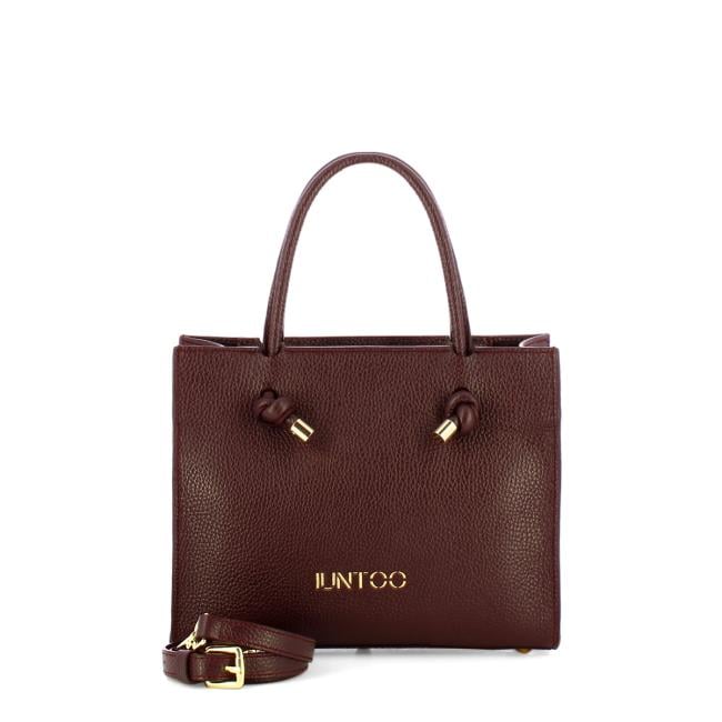 Iuntoo Borsa a mano Piccola Nodo Armonia Bordeaux - 4