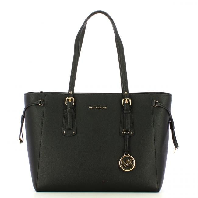 Michael Kors Borsa a spalla Voyager Medium Gold Black - 1
