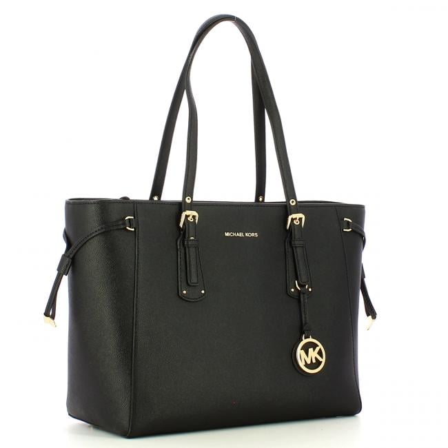 Michael Kors Borsa a spalla Voyager Medium Gold Black - 2