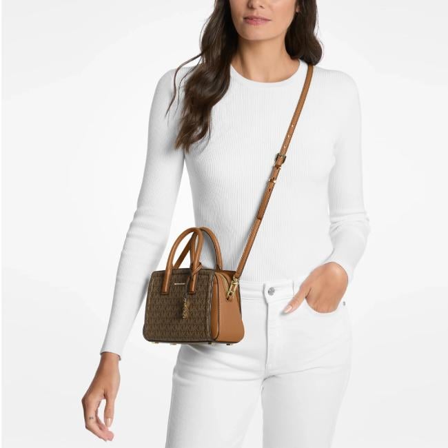 Michael Kors Borsa doppi manici Laila extra small Logo All Over - 2