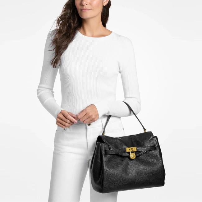Michael Kors Borsa a mano Hamilton grande Black - 2