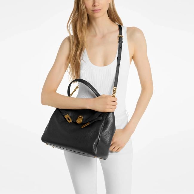 Michael Kors Borsa a mano Hamilton grande Black - 3