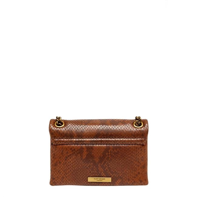 Kurt Geiger Tracollina Mini Kensington Bag Snake Brown - 5
