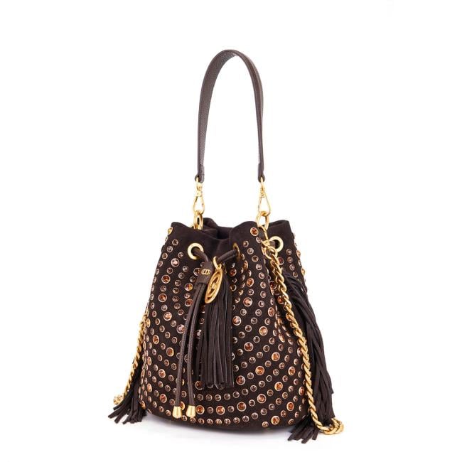 La Carrie Andromeda Bucket suede Dark Brown - 2