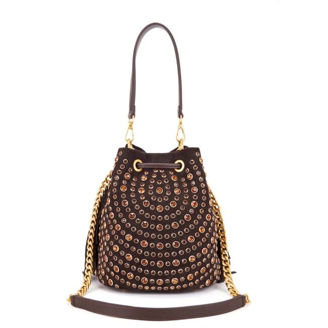 La Carrie Andromeda Bucket suede Dark Brown - 3