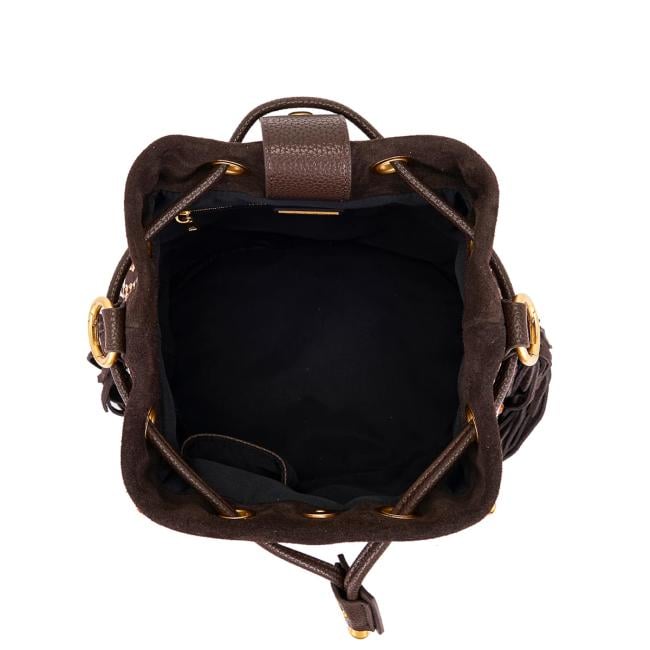 La Carrie Andromeda Bucket suede Dark Brown - 4
