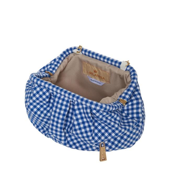 La Milanesa Pochette Petunia Vichy Blu - 3