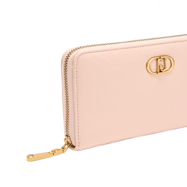 Liu Jo Portafoglio grande Zip Around con Logo Cipria - 3