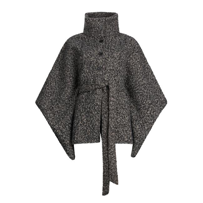 Liu Jo Poncho con cintura Nero Bianco - 1