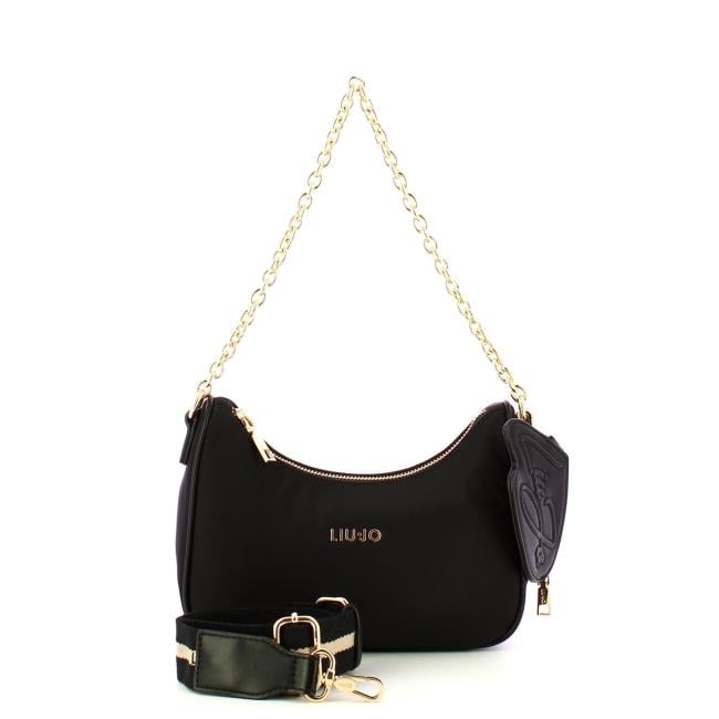 Liu Jo Hobo piccola Achala in tessuto Black - 4