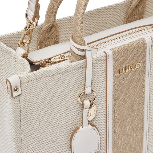 Liu Jo Borsa a mano Media Ridhi Jacquard Neutro Cream - 4
