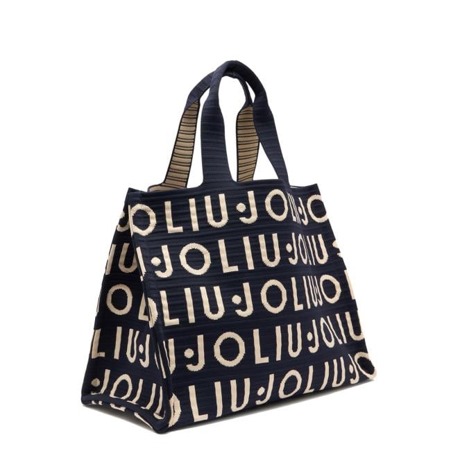 Liu Jo Shopping Bag Large in maglia Blue Sky - 2