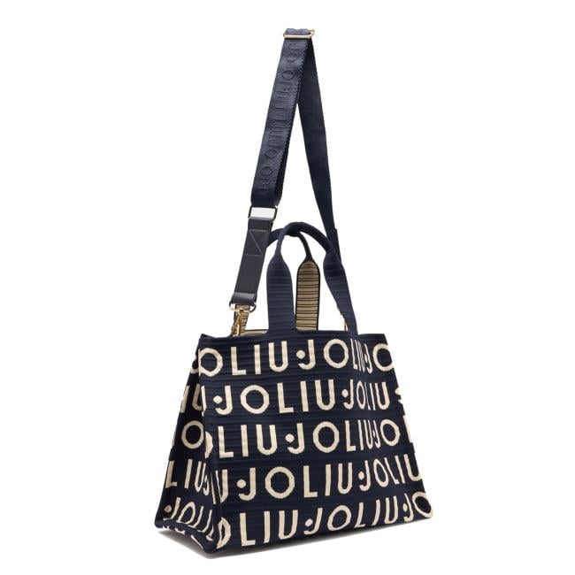 Liu Jo Shopping Bag Large in maglia Blue Sky - 3