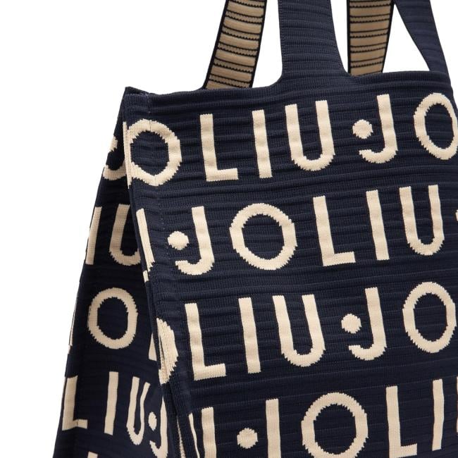 Liu Jo Shopping Bag Large in maglia Blue Sky - 4