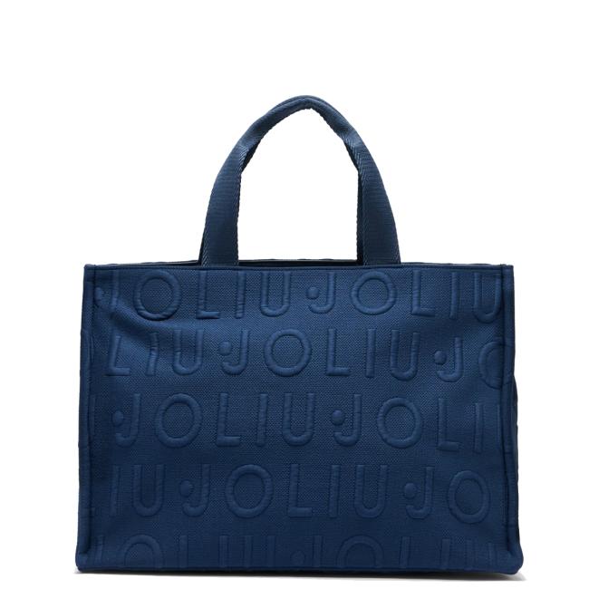 Liu Jo Shopping Bag Large in maglia Blue Sky - 1