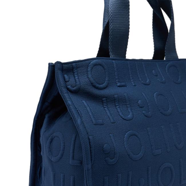 Liu Jo Shopping Bag Large in maglia Blue Sky - 4
