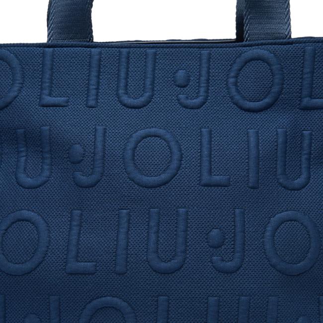 Liu Jo Shopping Bag Large in maglia Blue Sky - 5