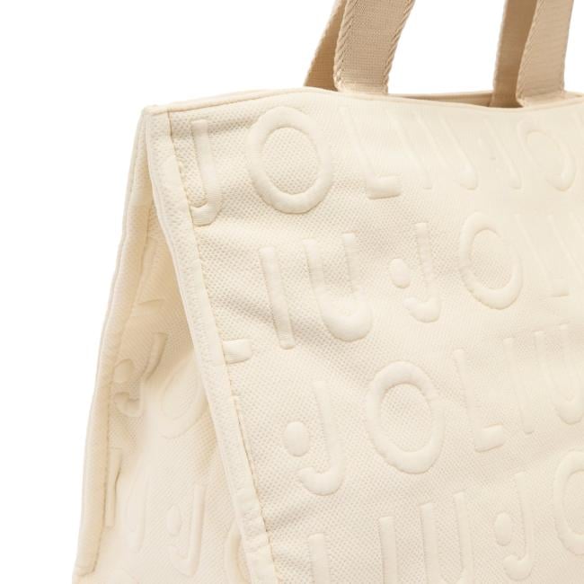Liu Jo Shopping Bag Large in maglia White Cream - 5