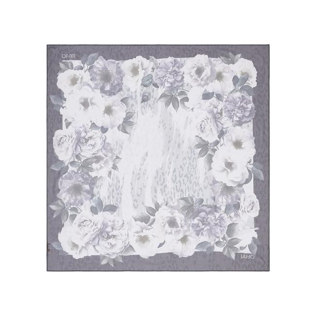 Liu Jo Foulard con peonie Black - 1