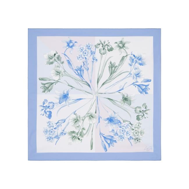 Liu Jo Foulard Piccolo a fiori Bright Blue Wawe - 1