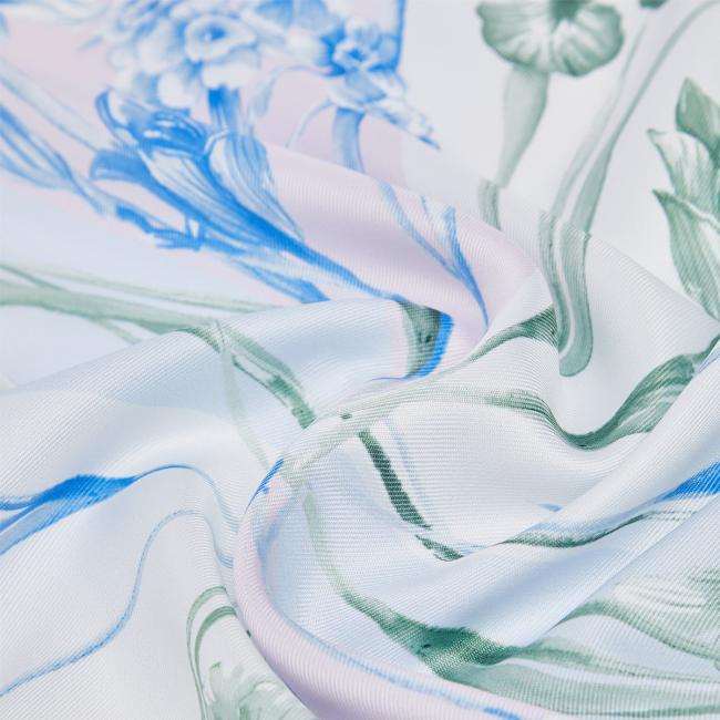 Liu Jo Foulard Piccolo a fiori Bright Blue Wawe - 4