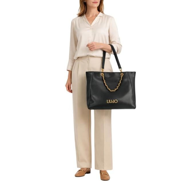 Liu Jo Borsa a spalla con catena Black - 5