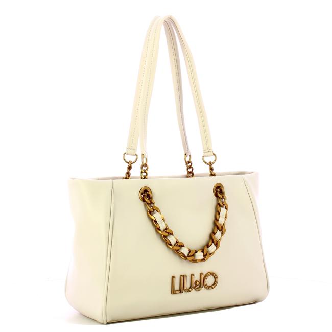 Liu Jo Borsa a spalla Shaula con catena Cream - 2