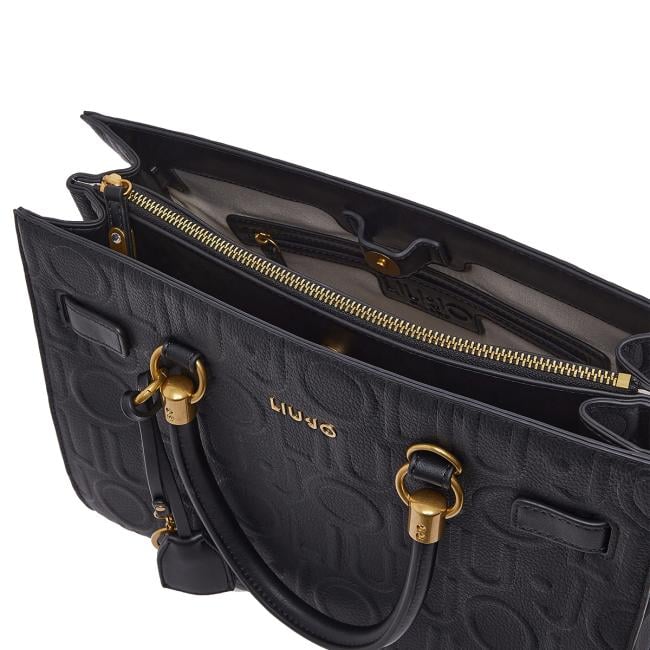 Liu Jo Borsa a mano Manhattan Embossed Media Black - 6